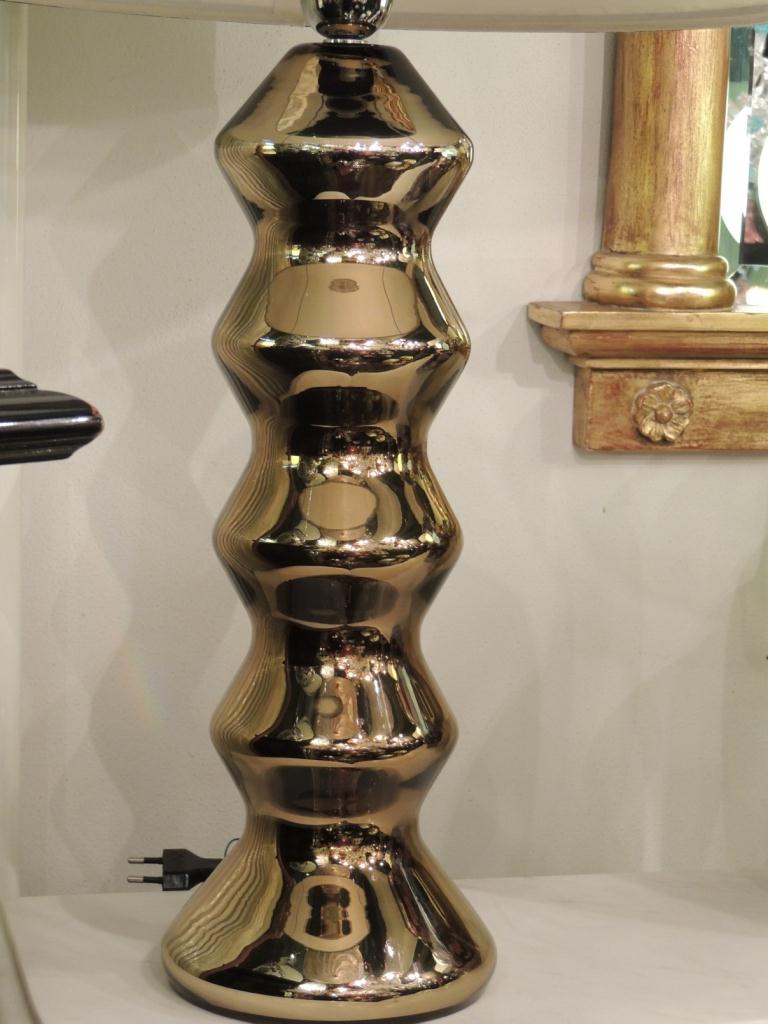 Lampada in vetro di Murano specchiato