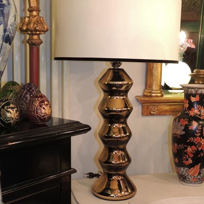 Lampada in vetro di Murano specchiato