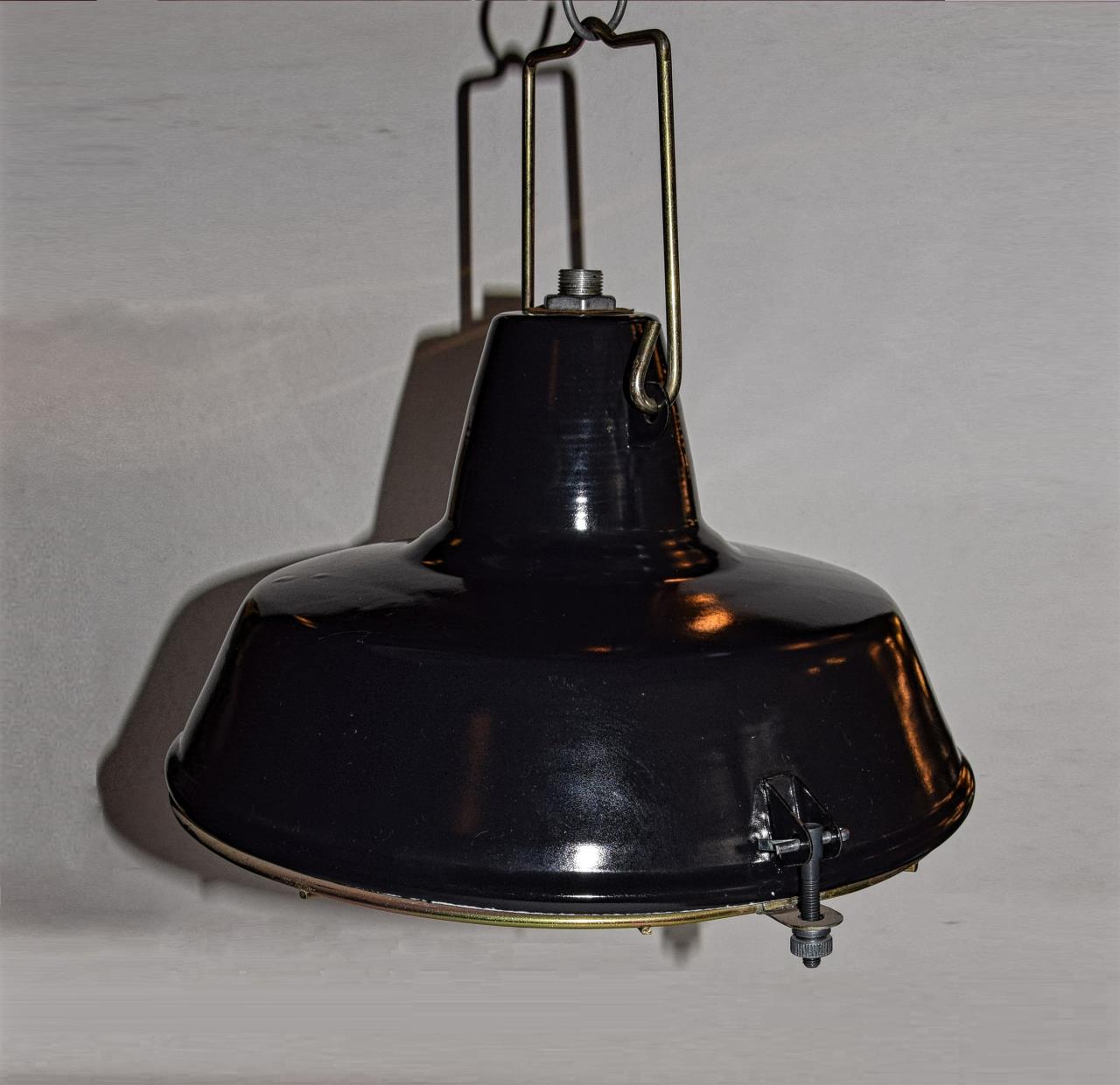 Riflettore industriale RLM smaltato nero