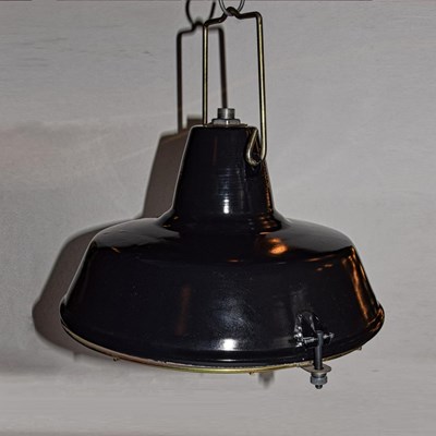 Riflettore industriale RLM smaltato nero