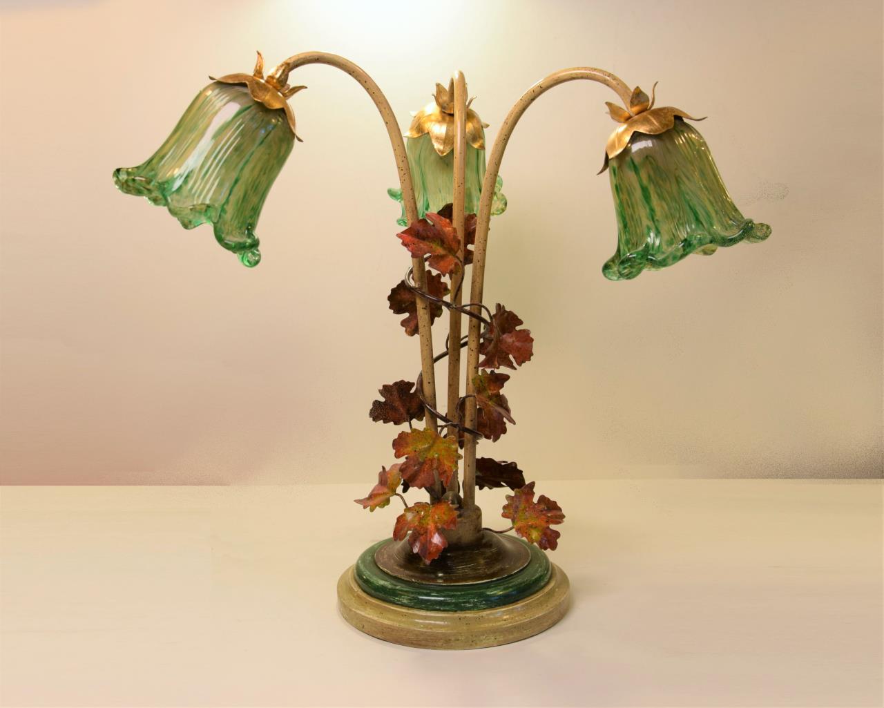 Lampada da tavolo tre luci autunno