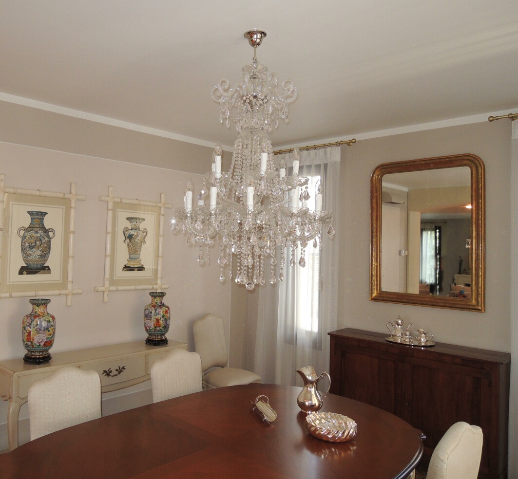 Lampadario in cristallo 12+6 luci