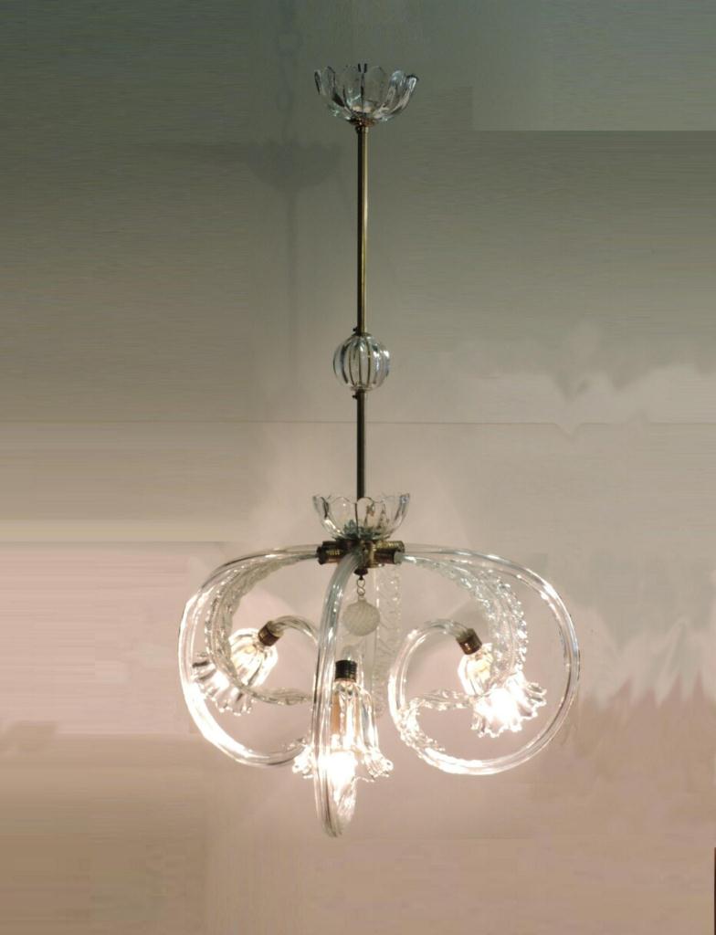 Lampadario in vetro di Murano 