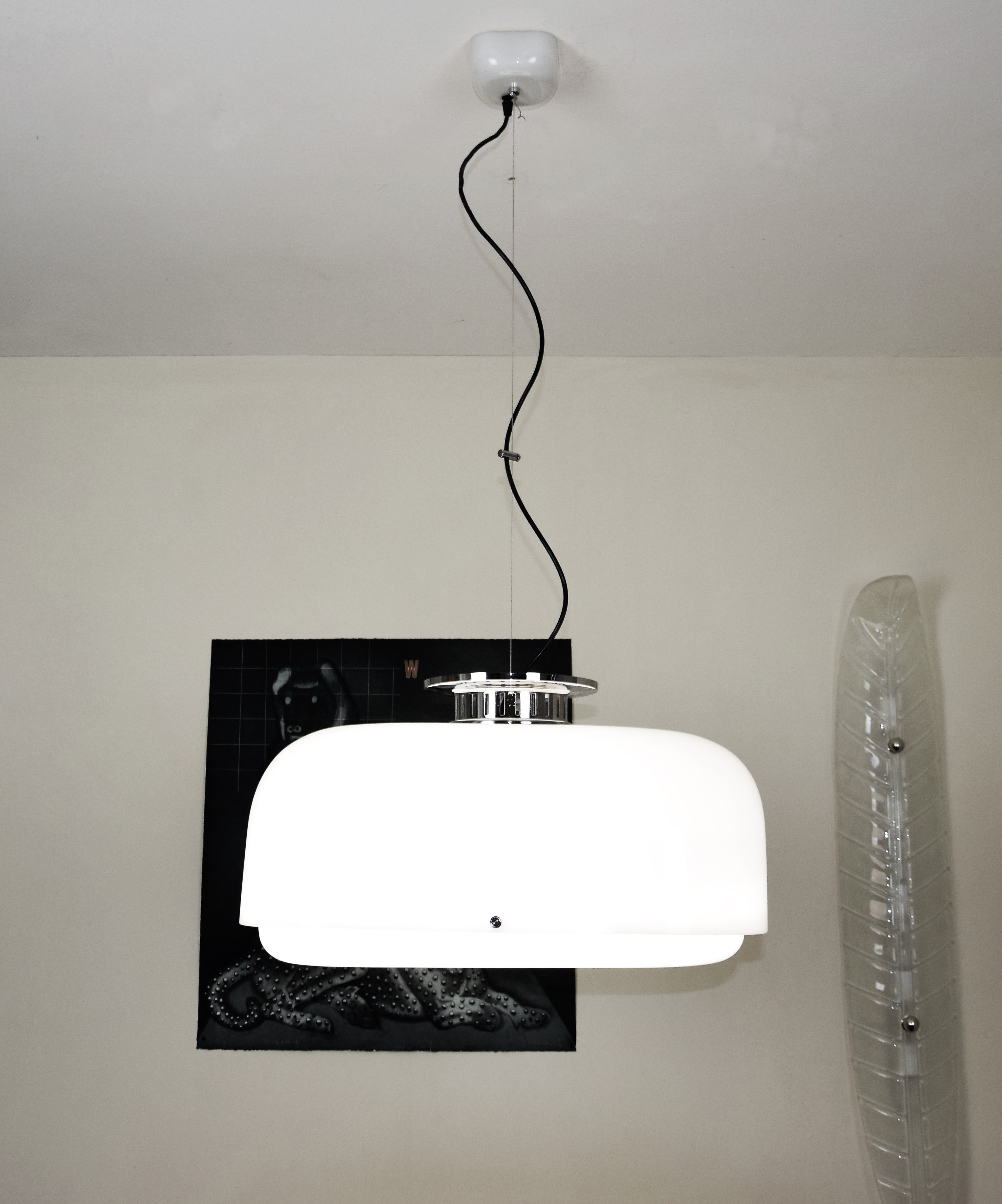 Vintage lamps Harvey Guzzini vintage ceiling lamp with square